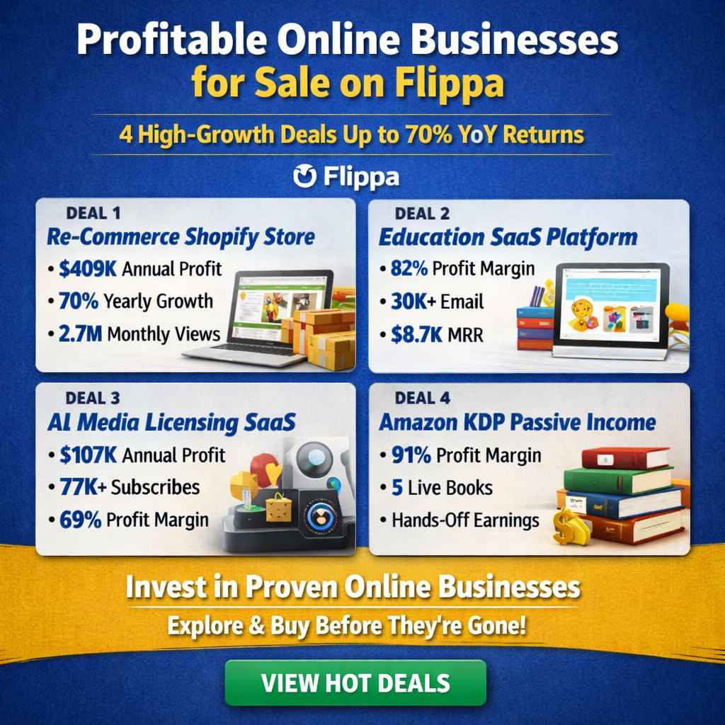 Explore Verified High-Profit Deals on Flippa Now