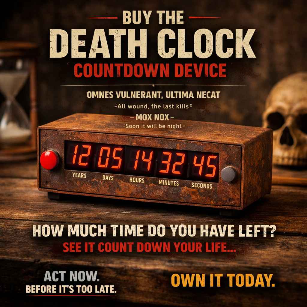 Get your Death Clock Countdown Device now and turn every second into a decision that actually matters.