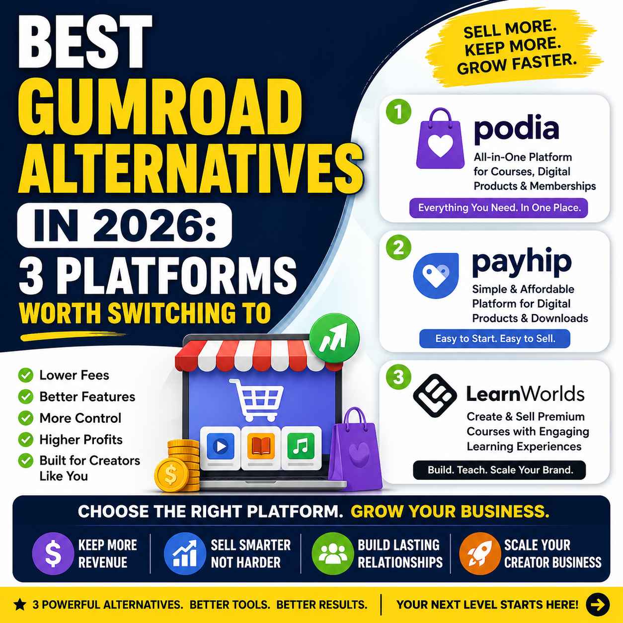 See the best platforms for creators and pick the one that fits your business goals today.