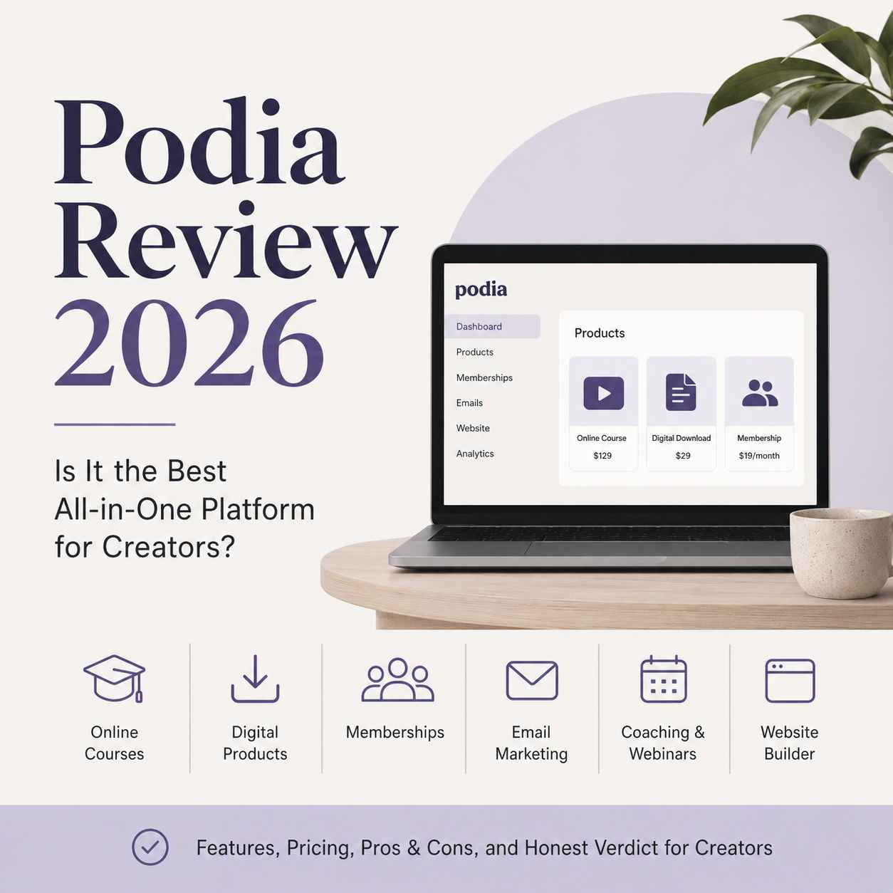 sell digital products with Podia