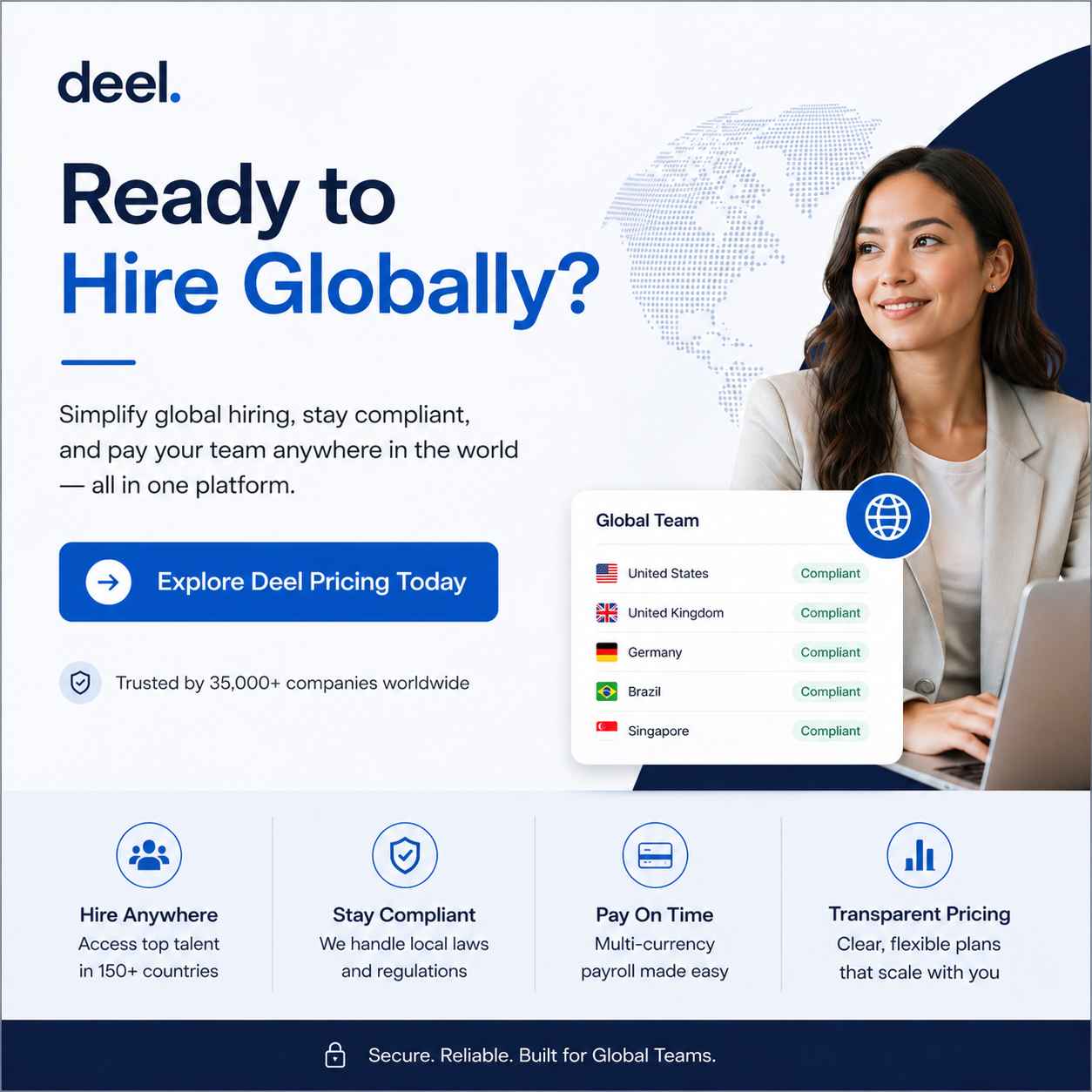 Explore Deel pricing and get started today