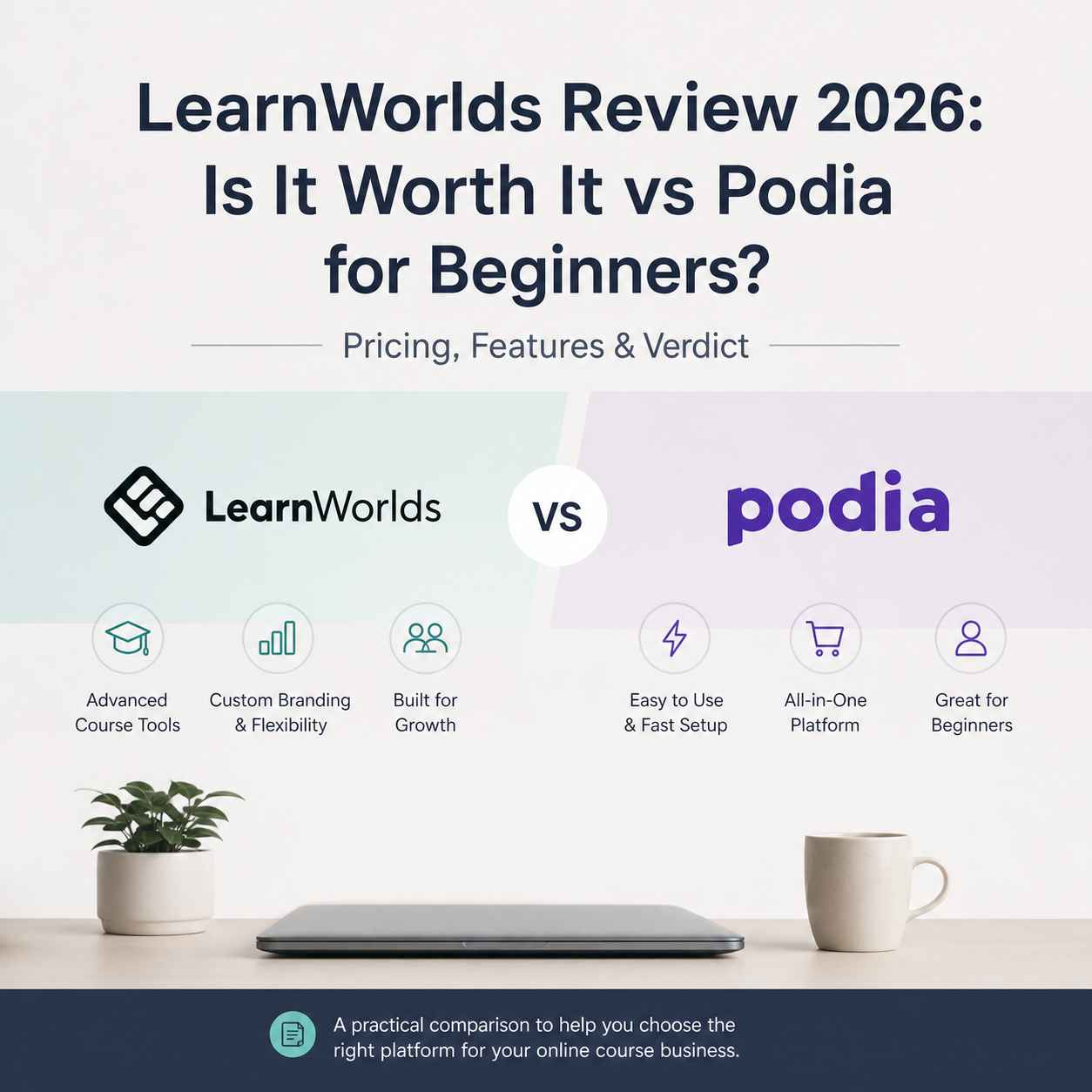 LearnWorlds vs Podia: Quick Reality Check