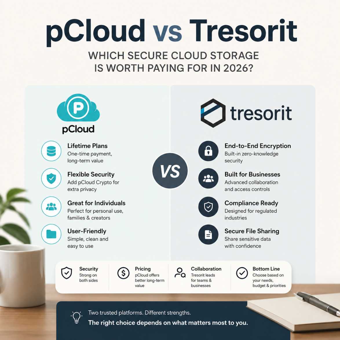 pCloud vs Tresorit (2026): Which Secure Cloud Storage Is Worth Paying For?