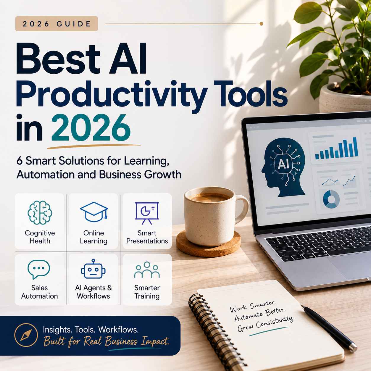 Best AI Productivity Tools in 2026: 6 Smart Solutions for Learning, Automation and Business Growth