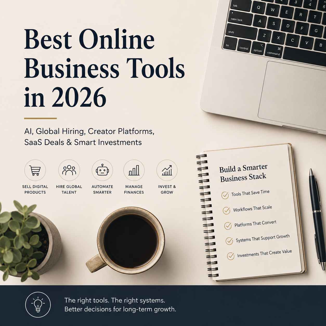 Best Online Business Tools in 2026: AI, Global Hiring, Creator Platforms, SaaS Deals & Smart Business Investments