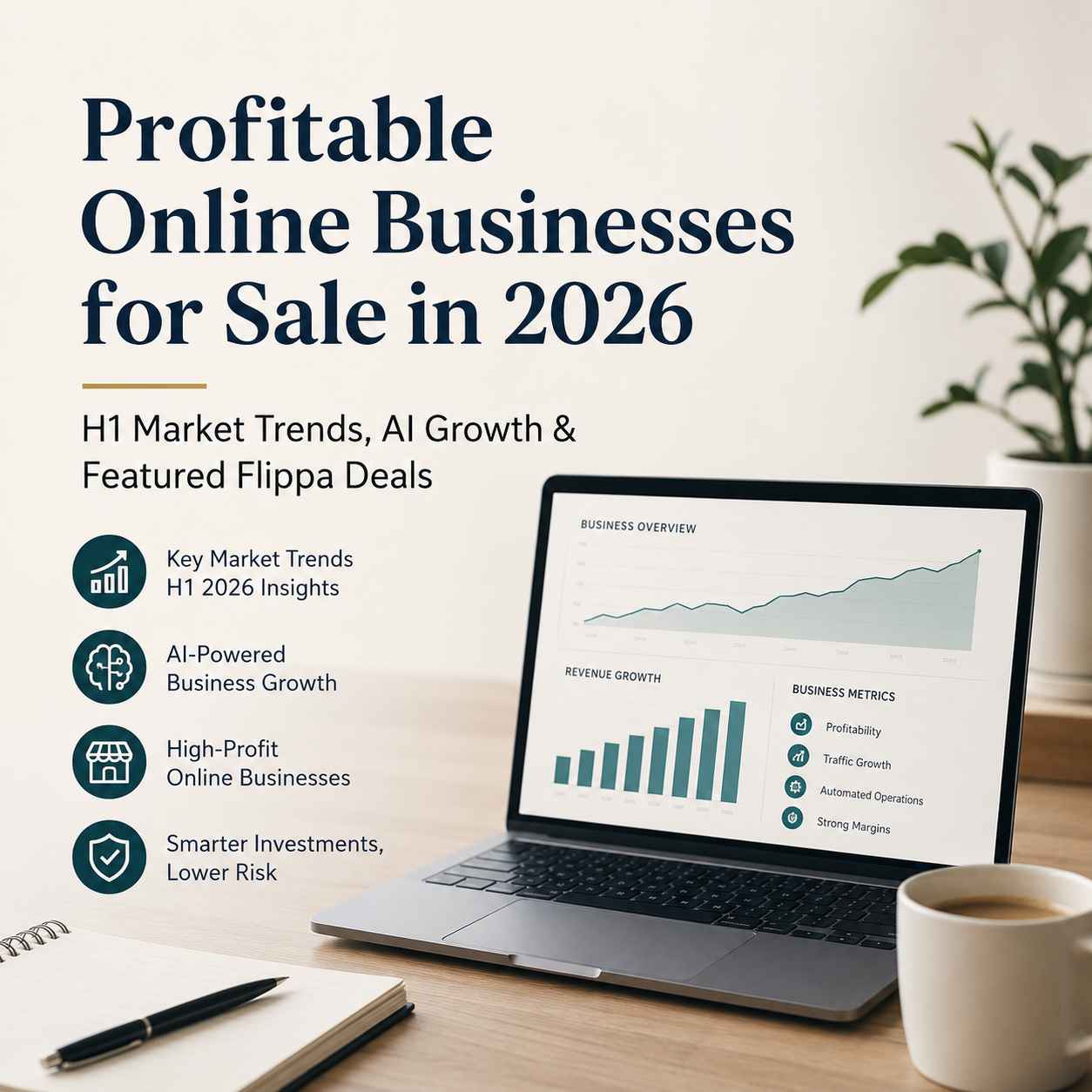 Profitable Online Businesses for Sale in 2026: H1 Market Trends, AI Growth & Featured Flippa Deals