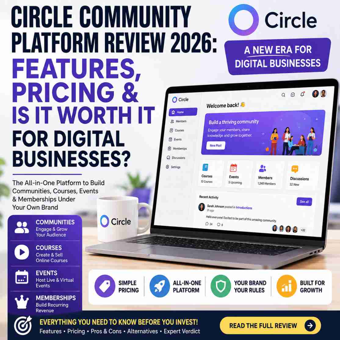 Circle Community Platform Review 2026: Features, Pricing & Is It Worth It for Digital Businesses?