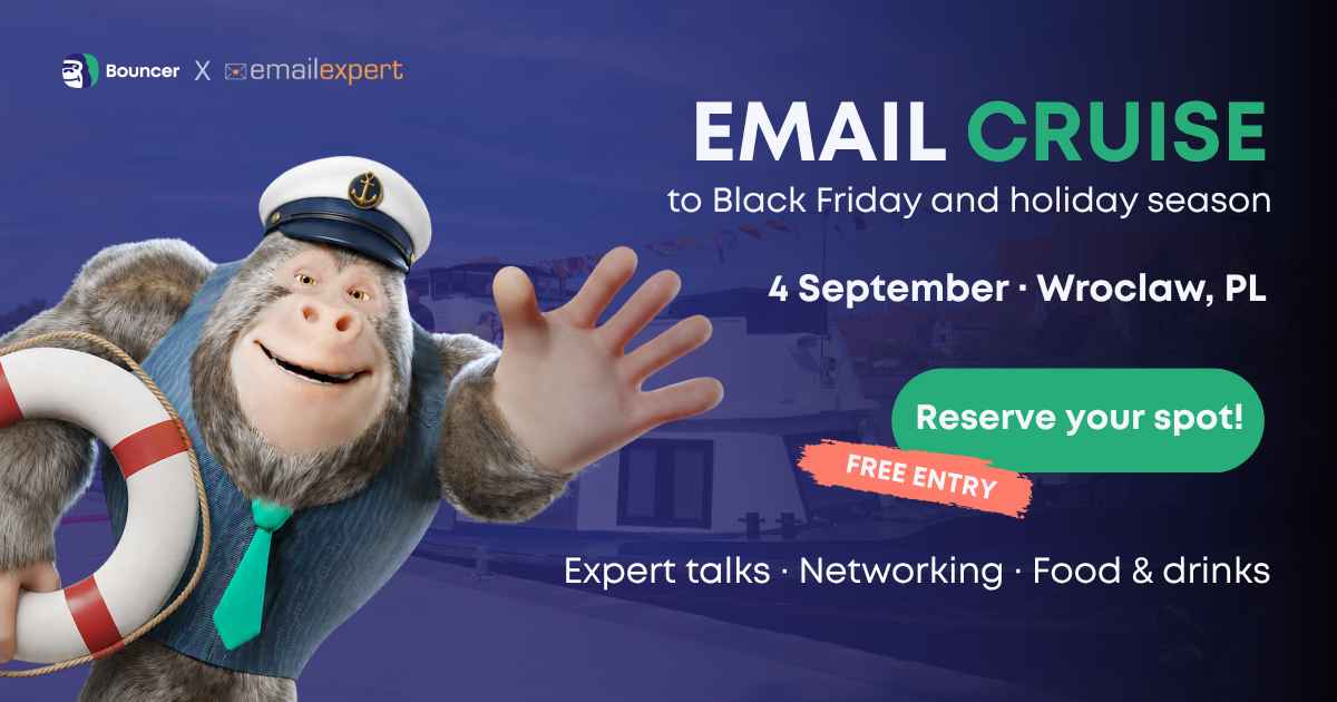 Black Friday Email Deliverability: Bouncer’s Free Email Cruise 2026 in Wrocław