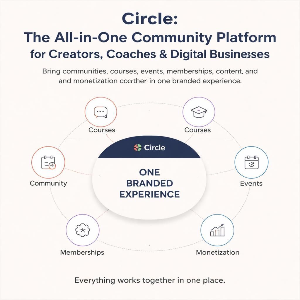 Circle Community Platform for Digital Businesses: Courses, Events & Community in One Place
