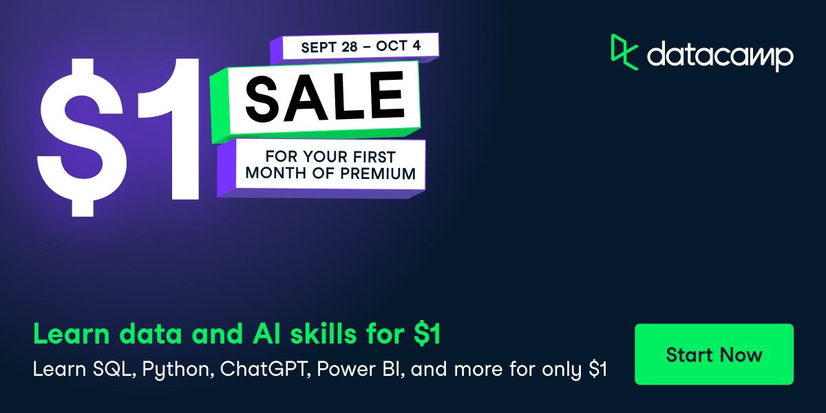 DataCamp $1 Sale 2026: First Month for $1
