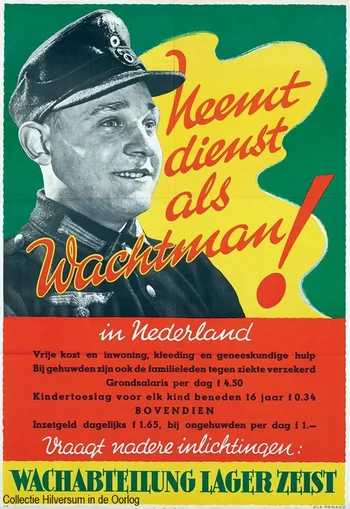 1943 Oproepposter Wachabteilung Lager Zeist bewapende bewakingseenheid