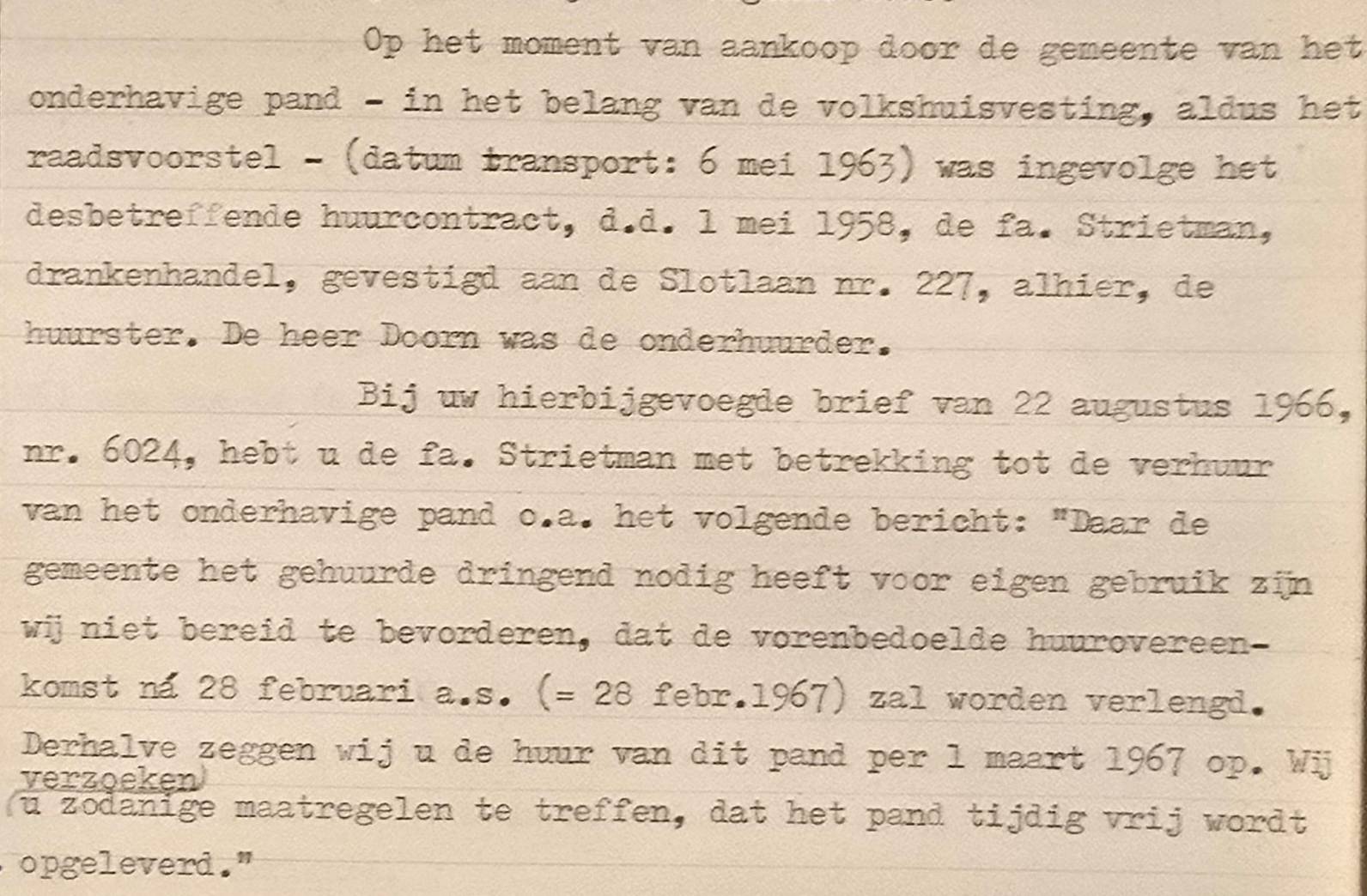 1963 Aankoop Victoria door gemeente Zeist