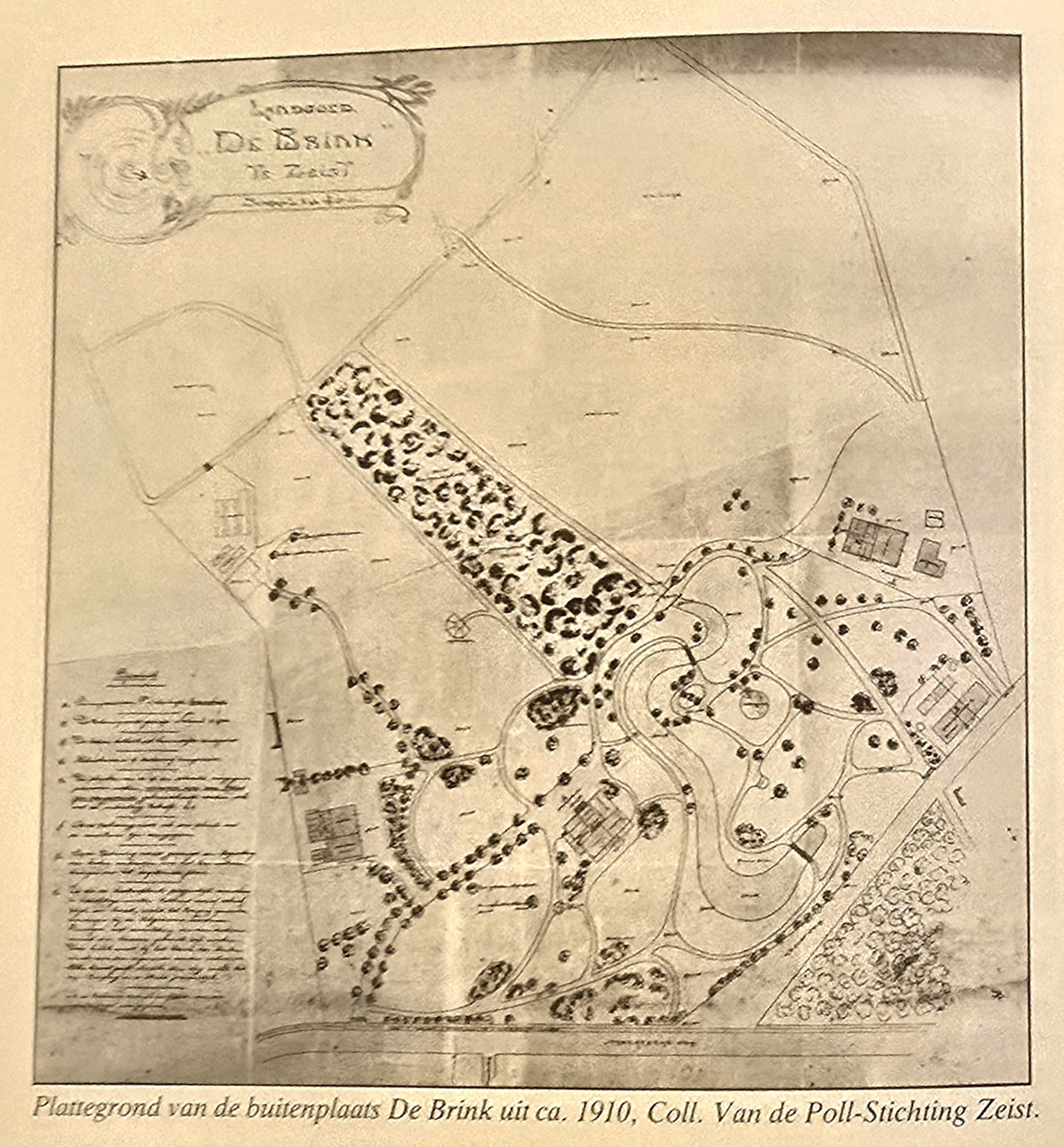 Plattegrond buitenplaats 1910