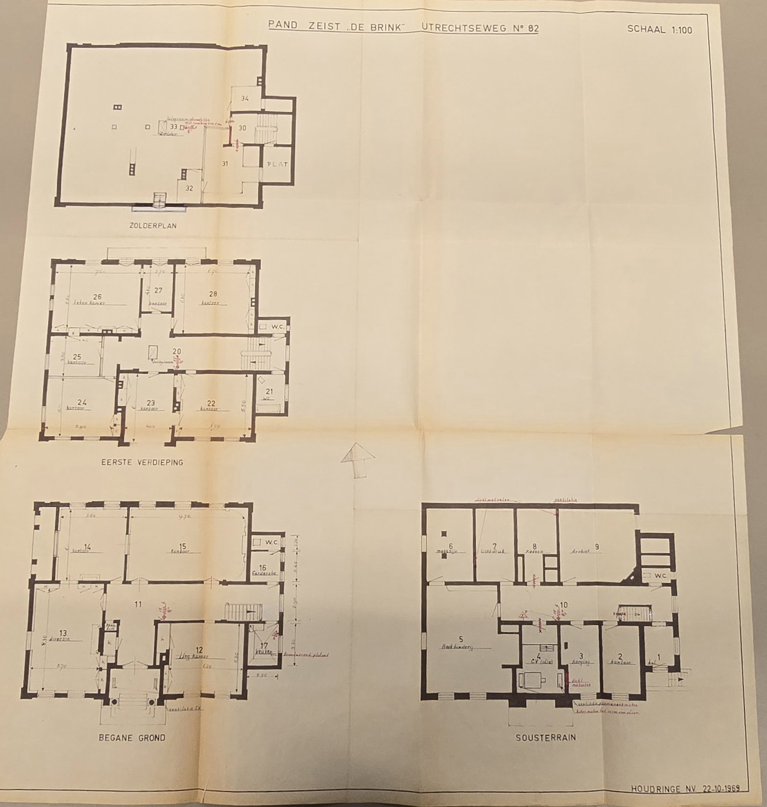 1969 Map of De Brink