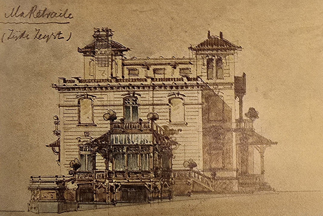 1896 Ontwerp gevel zijde Zeist