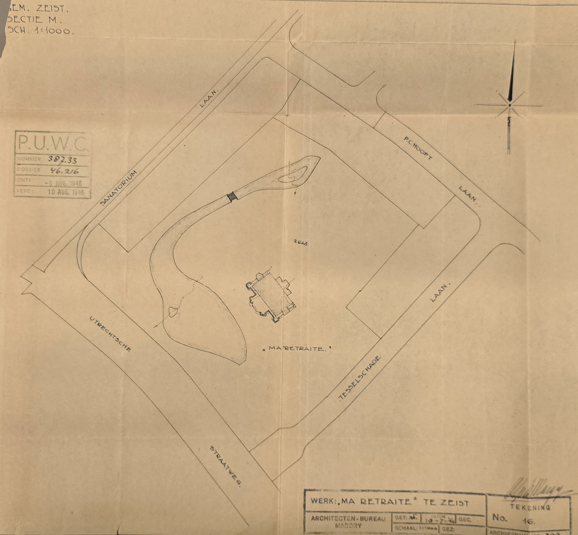 1946 Terrein plattegrond