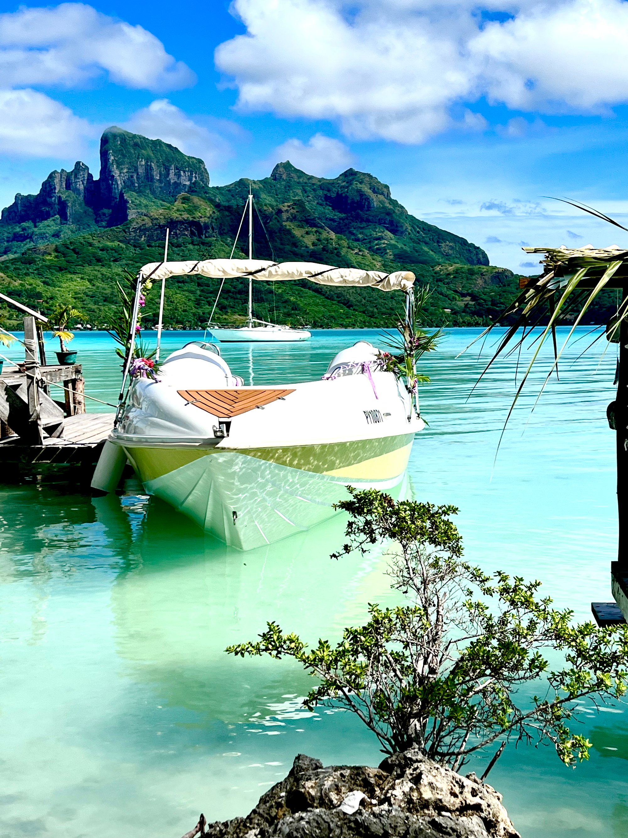 Private Boat Charter & Motu Stop with Mount Otemanu View