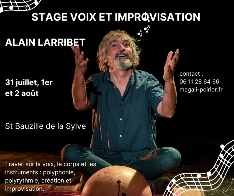 STAGE VOIX ET IMPROVISATION VOCALE (possible avec vos instruments de musique)