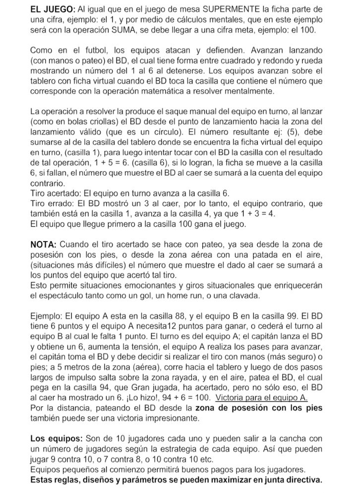 Reglas del juego