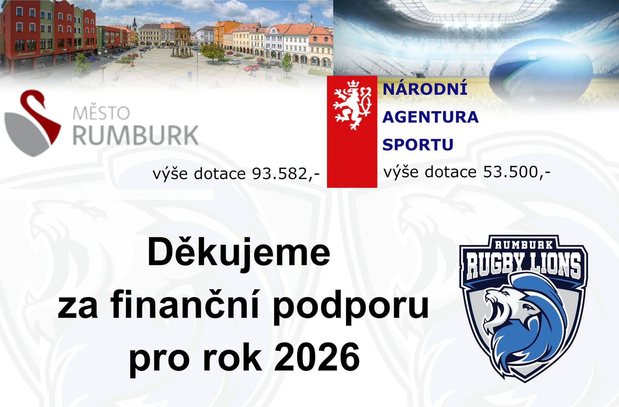 Dotace budou využity na cestovní náklady, pořádání turnajů, školení, licence, poplatky Rugby Unii, finanční podporu trenérů, akce klubu