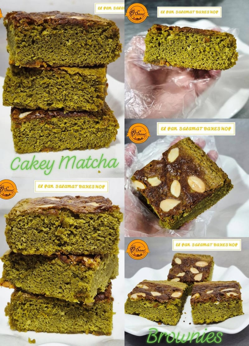 Cakey Matcha Brownies / Matcha Greenies