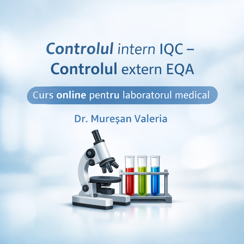 14.03.2026, Controlul intern si controlul extern in laboratorul medical, curs online 4 ore