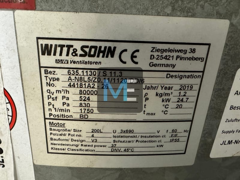 Основен ремонт на нагнетателен вентилатор за машинно отделение