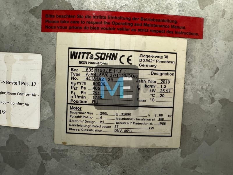 Основен ремонт на смукателен вентилатор за машинно отделение