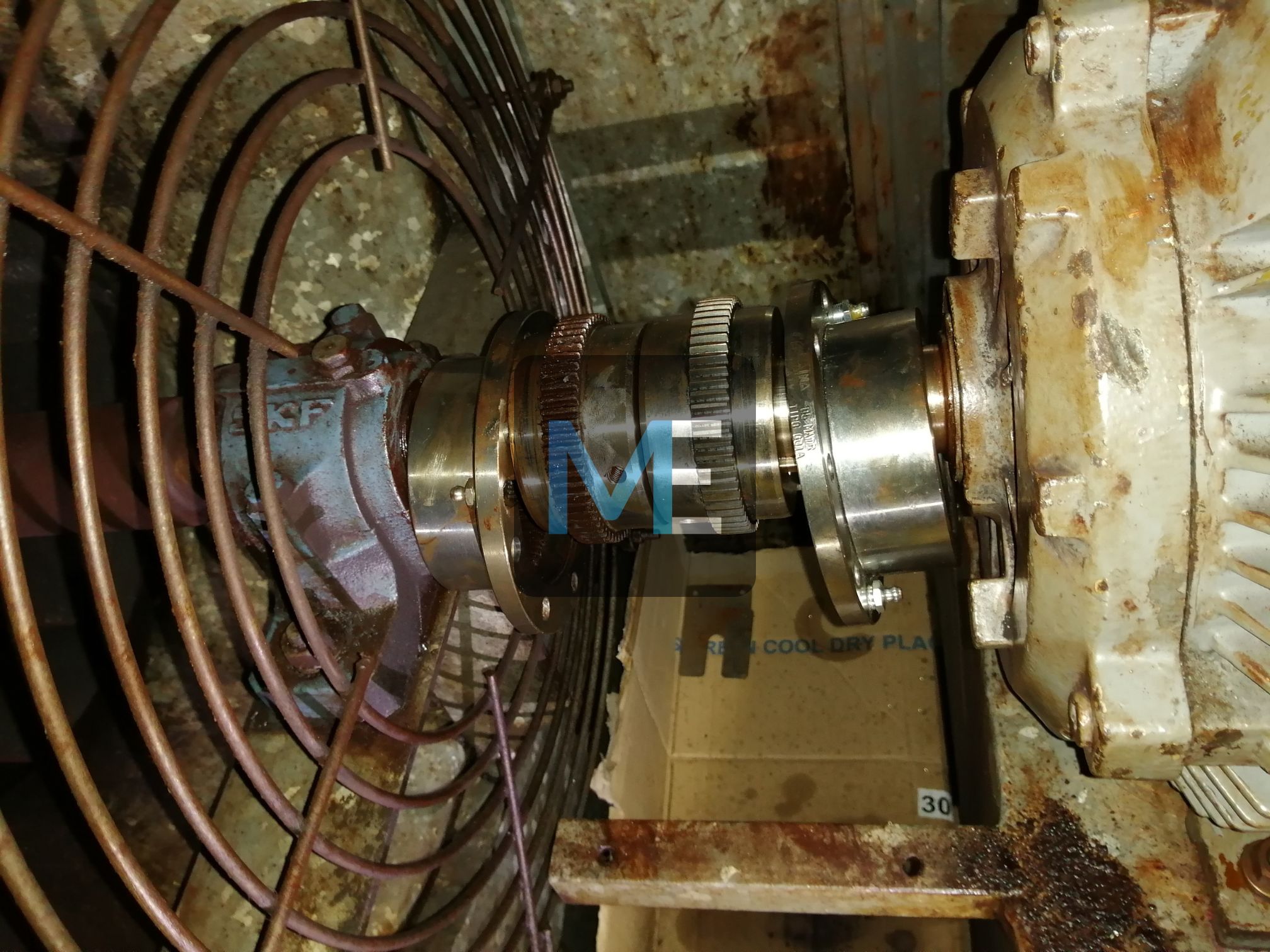 Repair of a fan with an autonomous cooling station