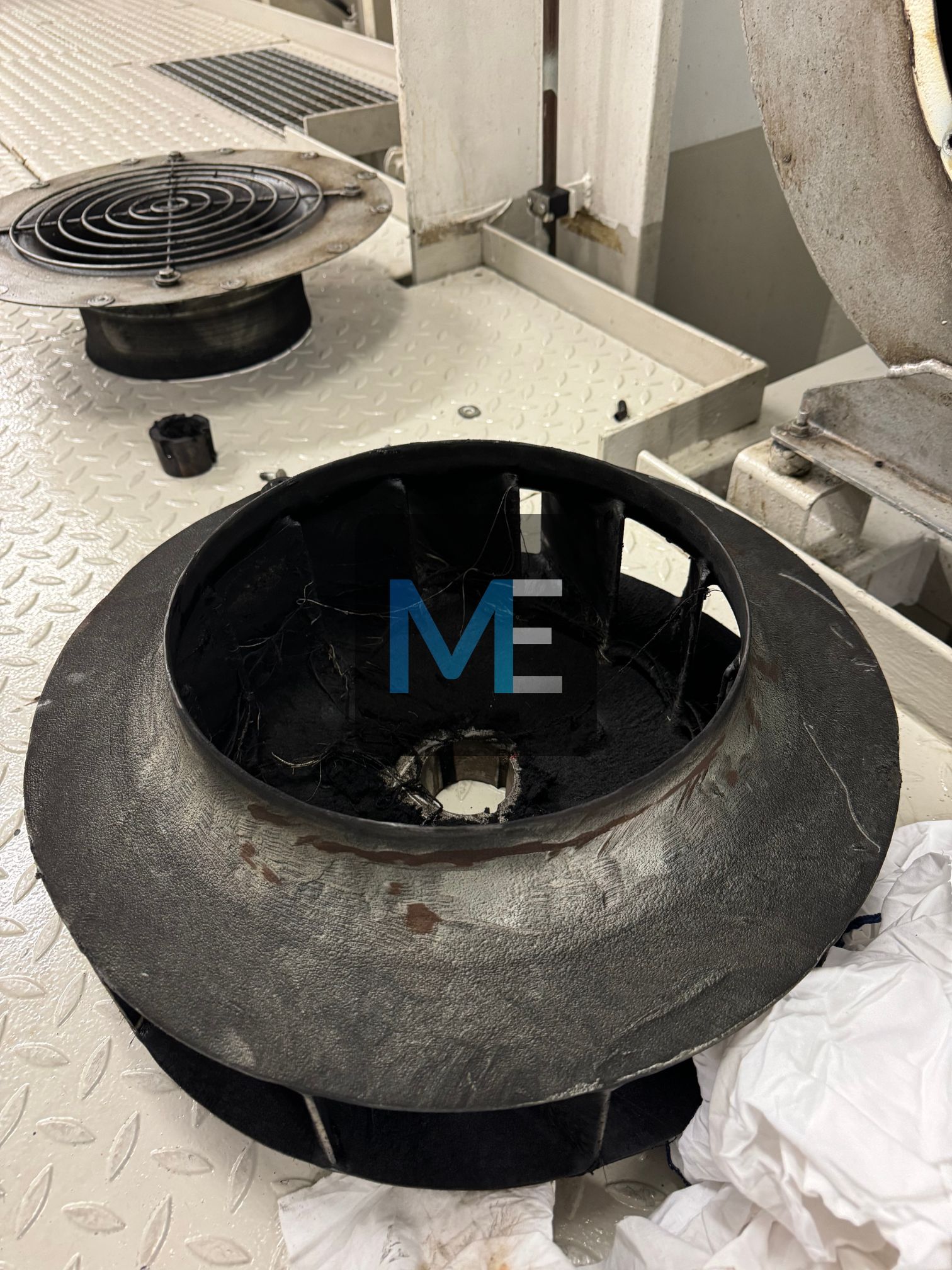 Repair of a exhaust fan on a Passenger Ship