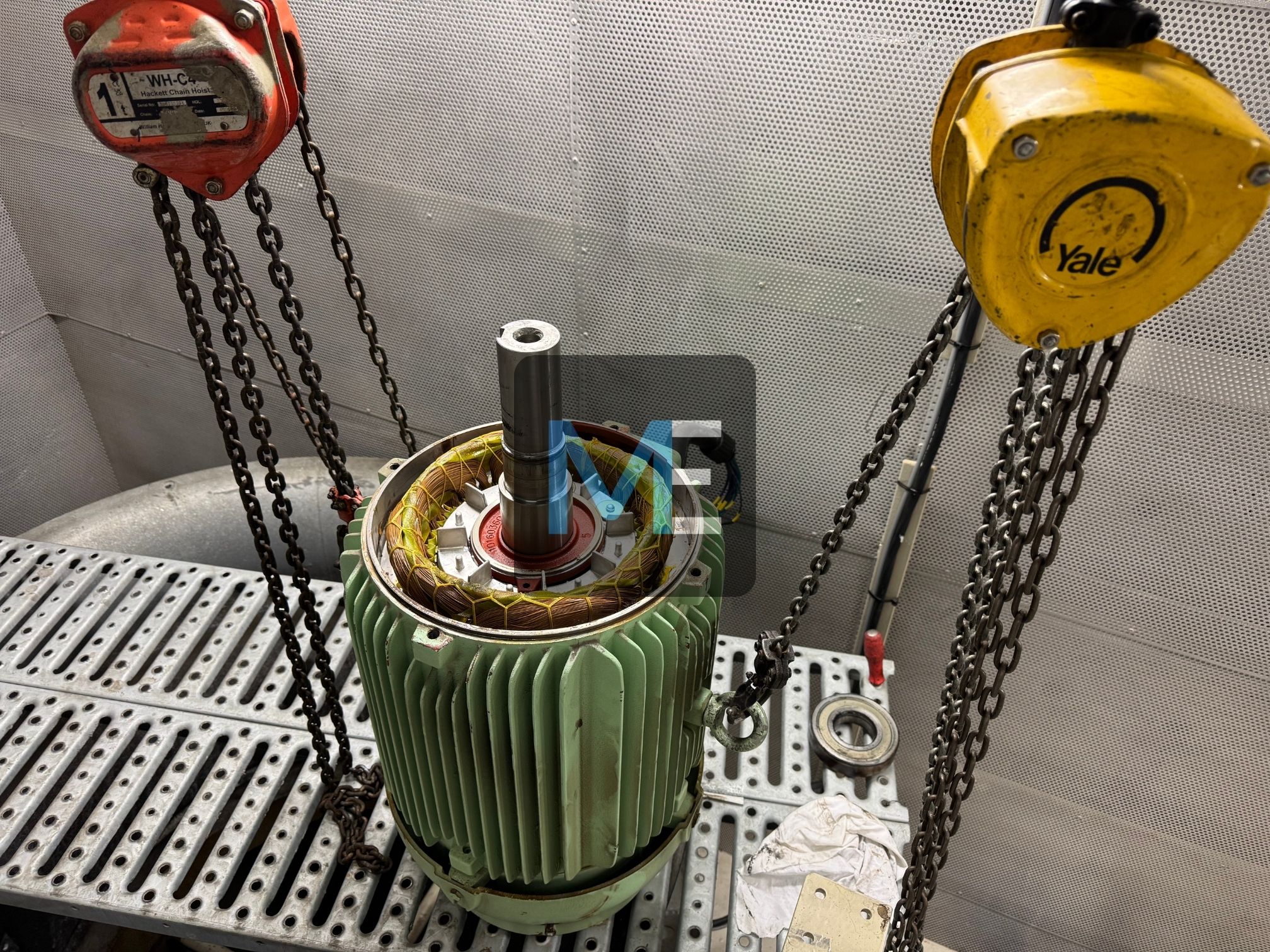 Major repair of the discharge fan for the engine room