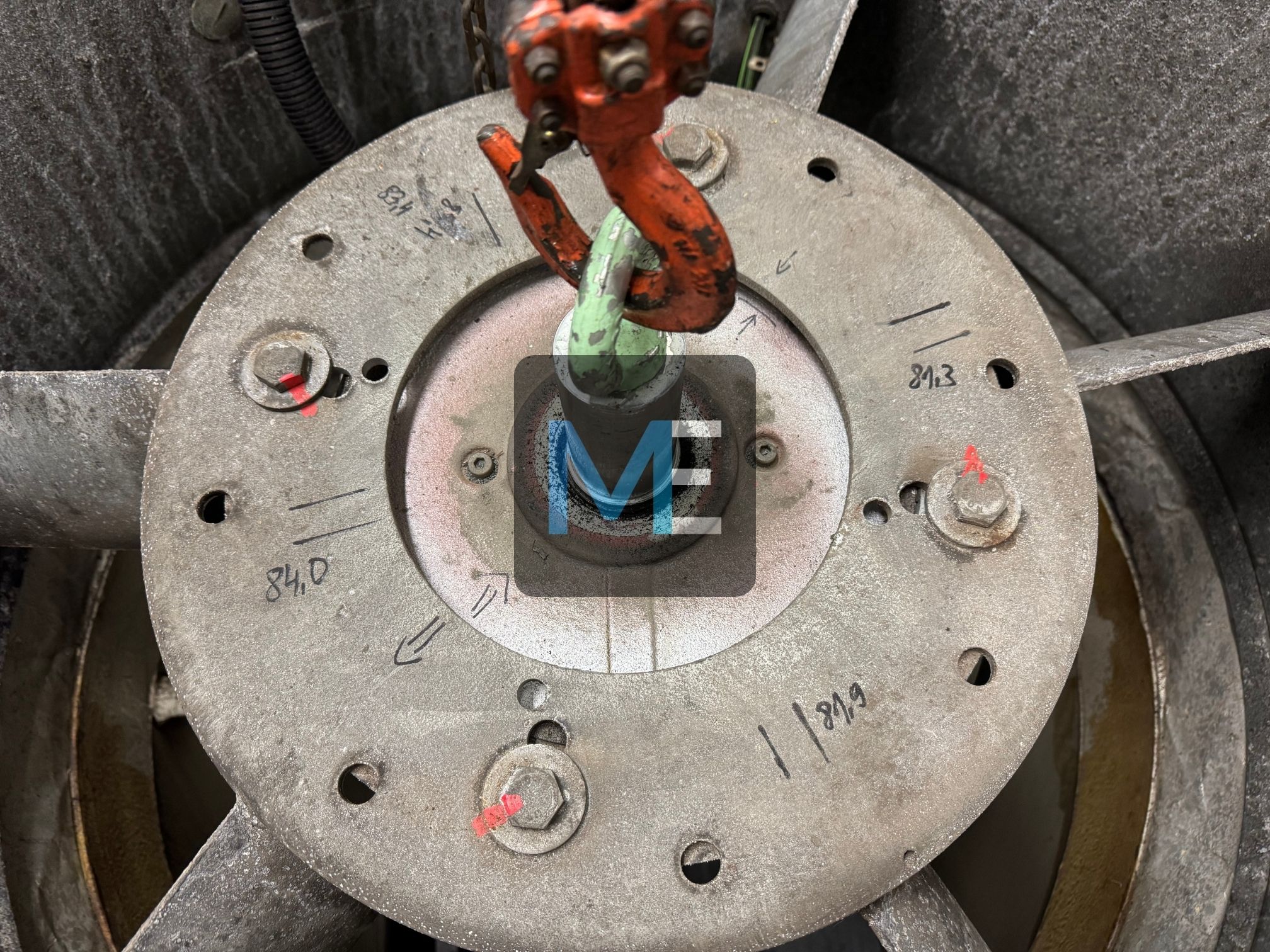 Major repair of the discharge fan for the engine room