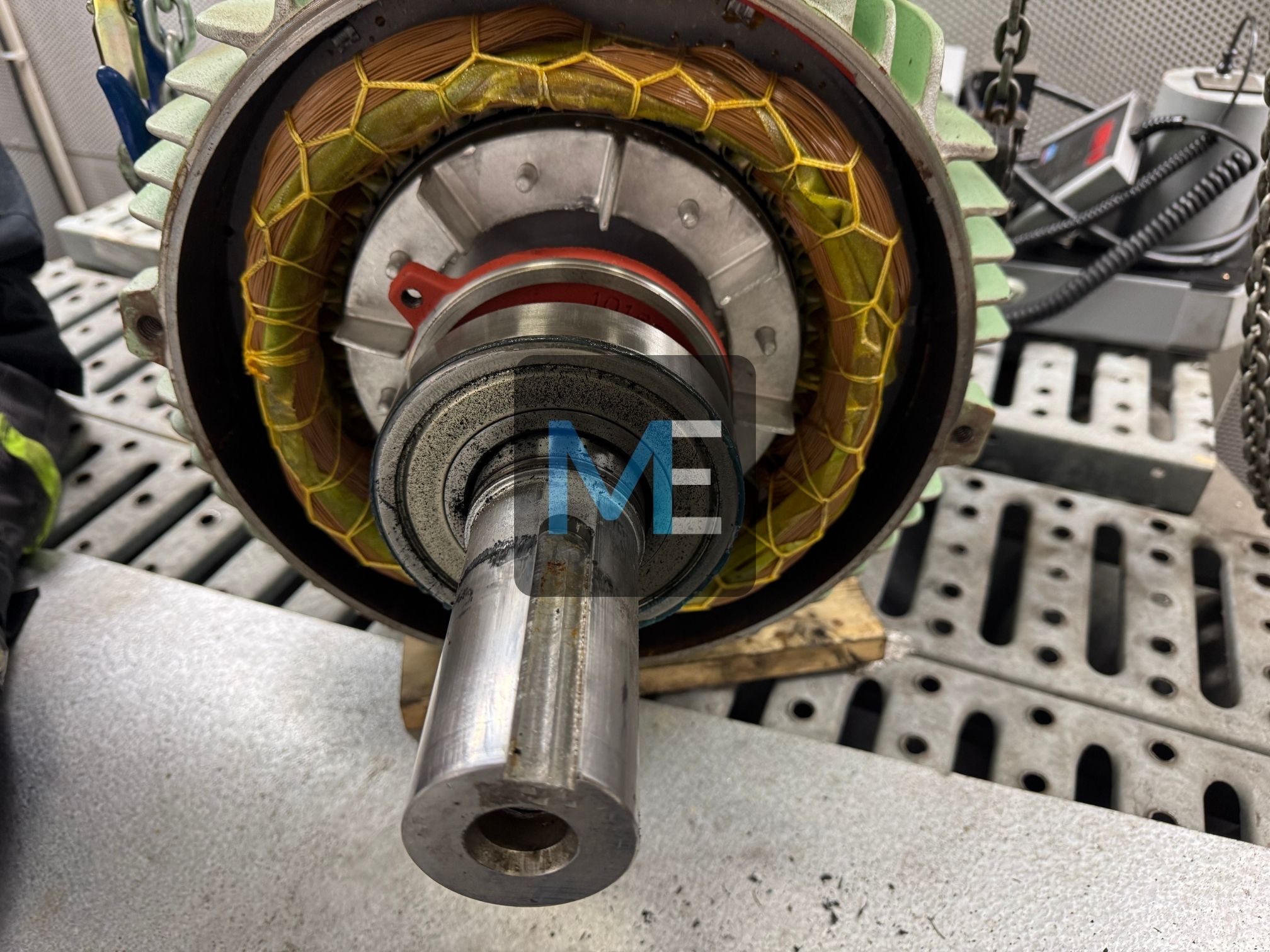 Major repair of the discharge fan for the engine room