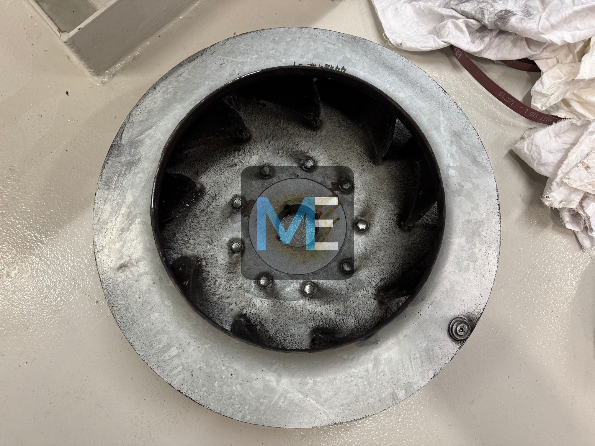 Major repair of the suction fan for the engine room