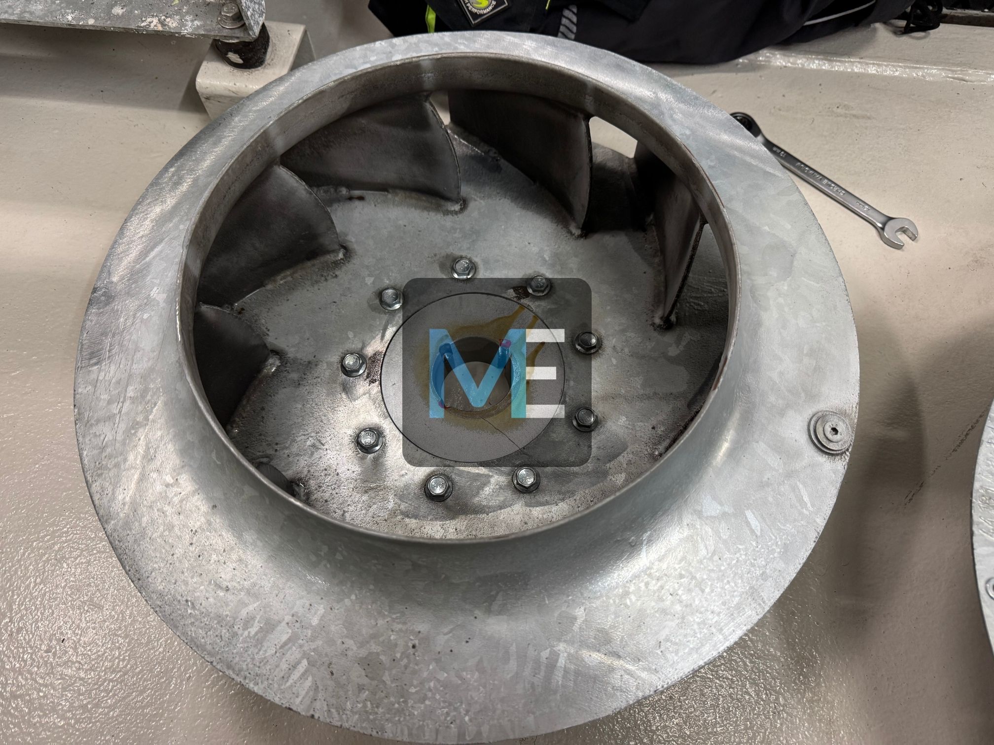 Major repair of the suction fan for the engine room