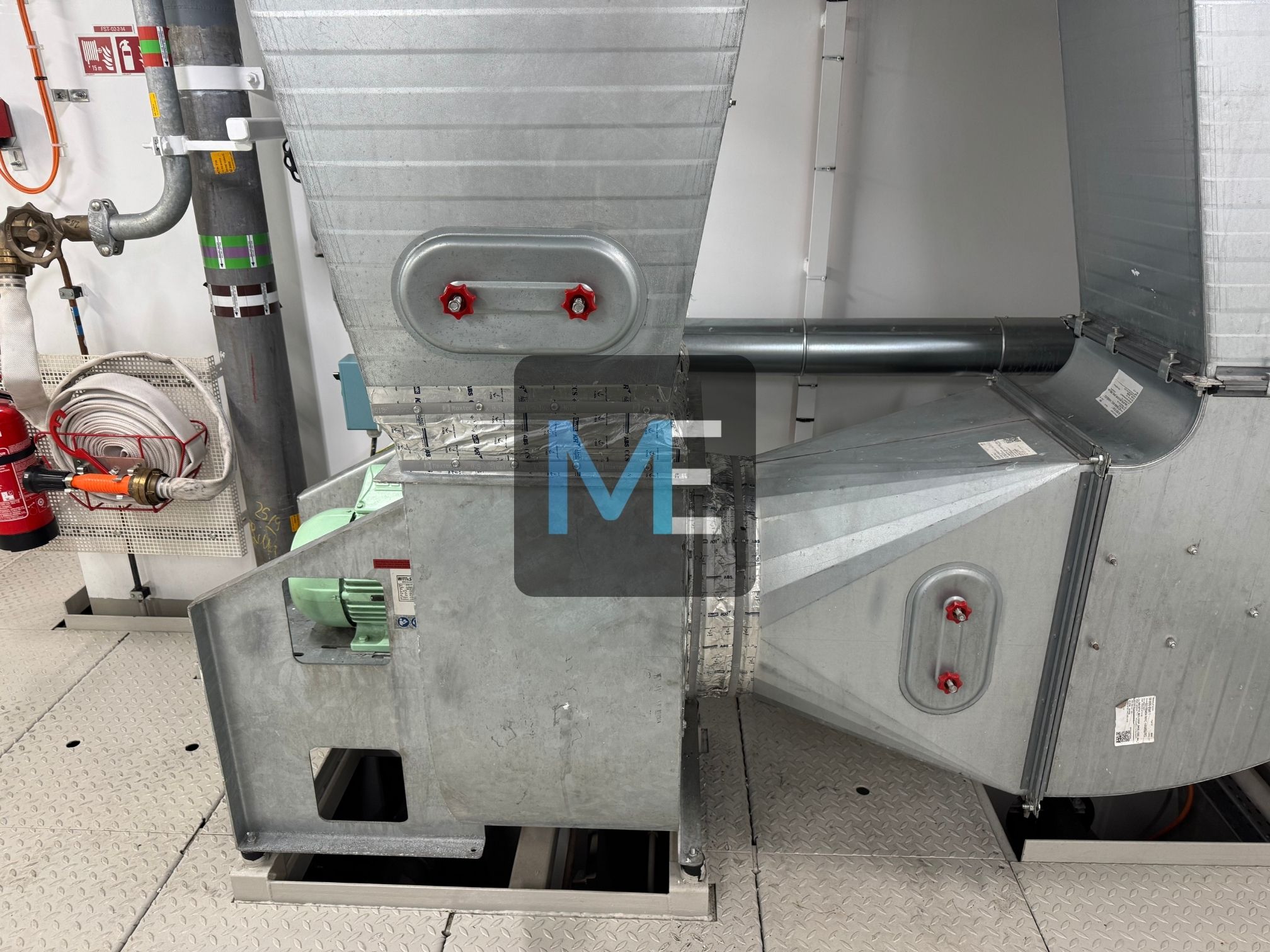 Major repair of the suction fan for the engine room