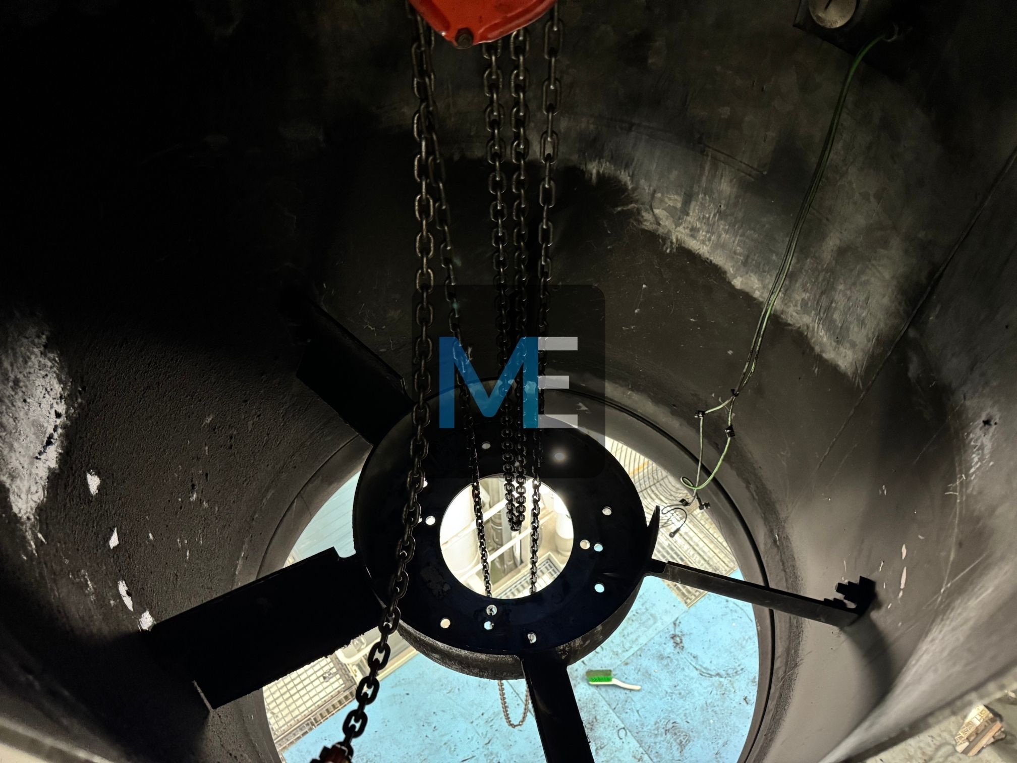 Major repair of the suction fan for the engine room