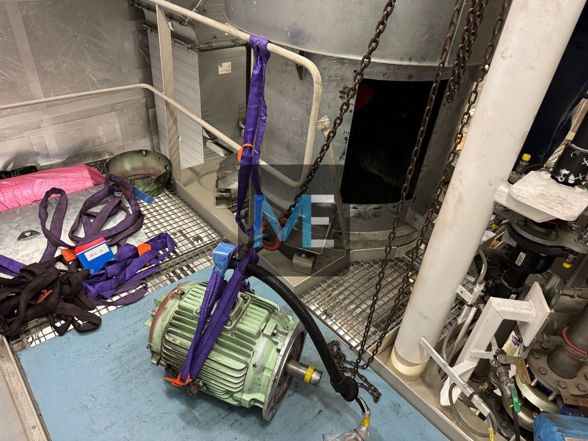 Major repair of the suction fan for the engine room