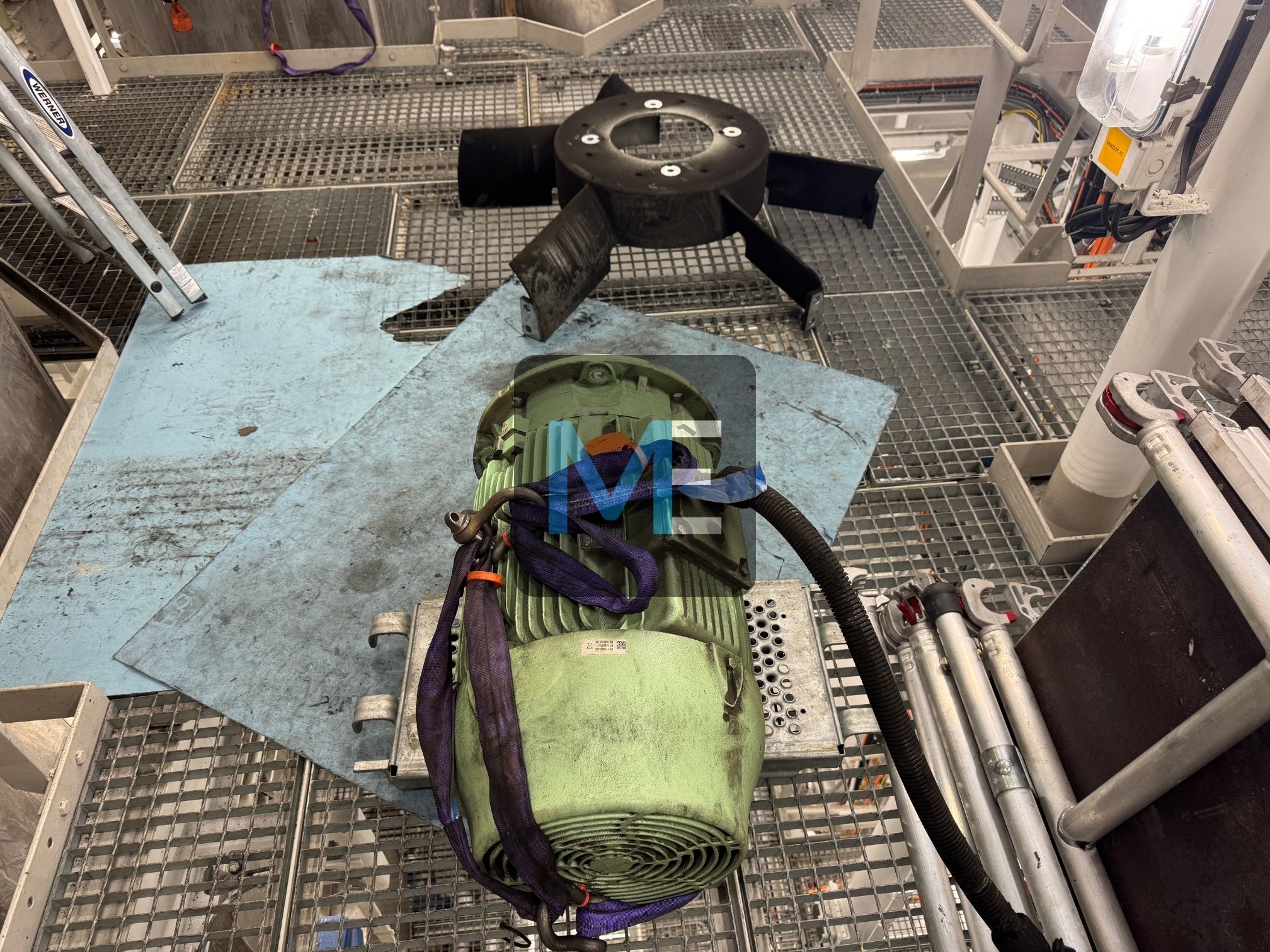 Major repair of the suction fan for the engine room