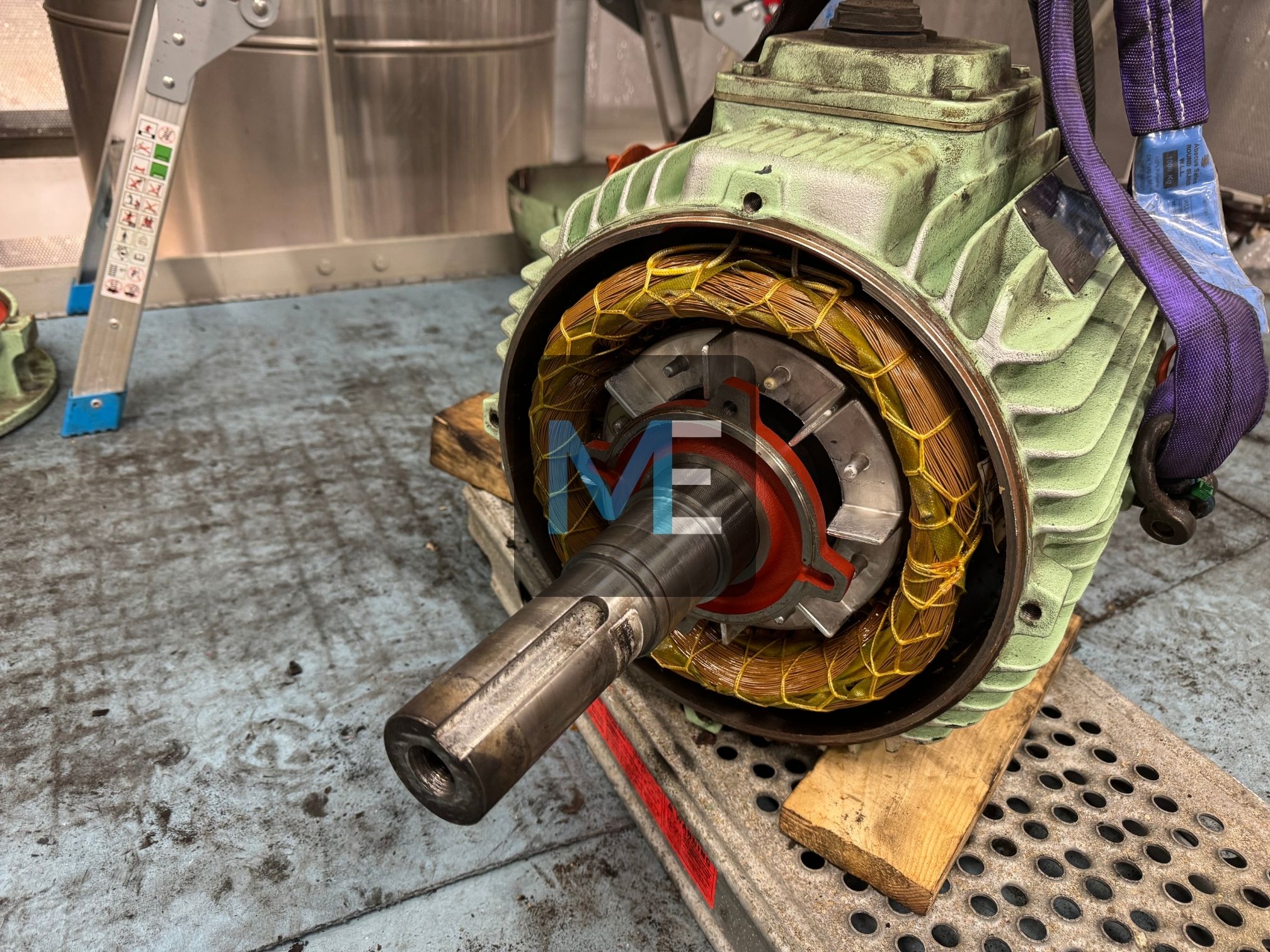 Major repair of the suction fan for the engine room