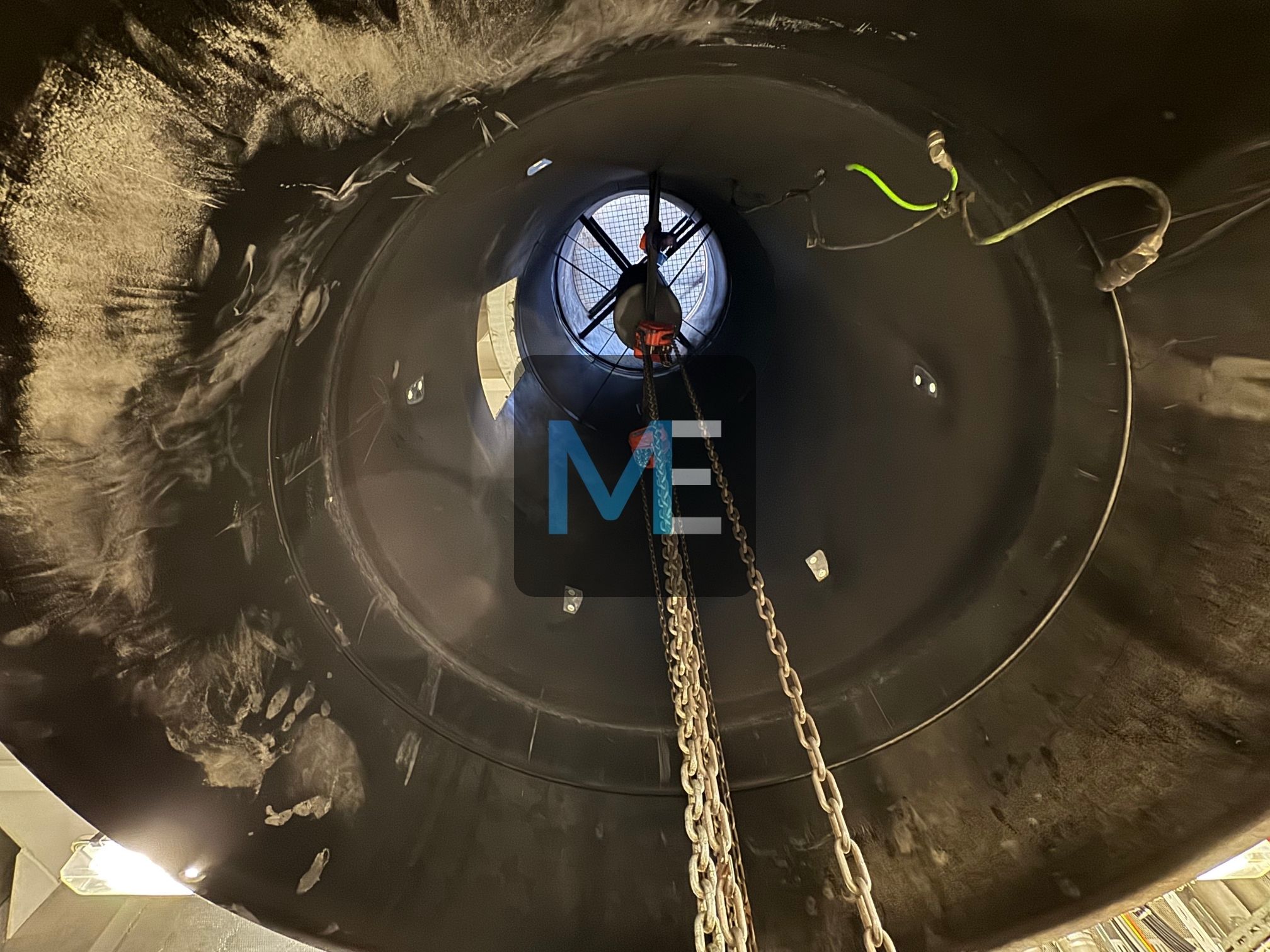 Major repair of the suction fan for the engine room