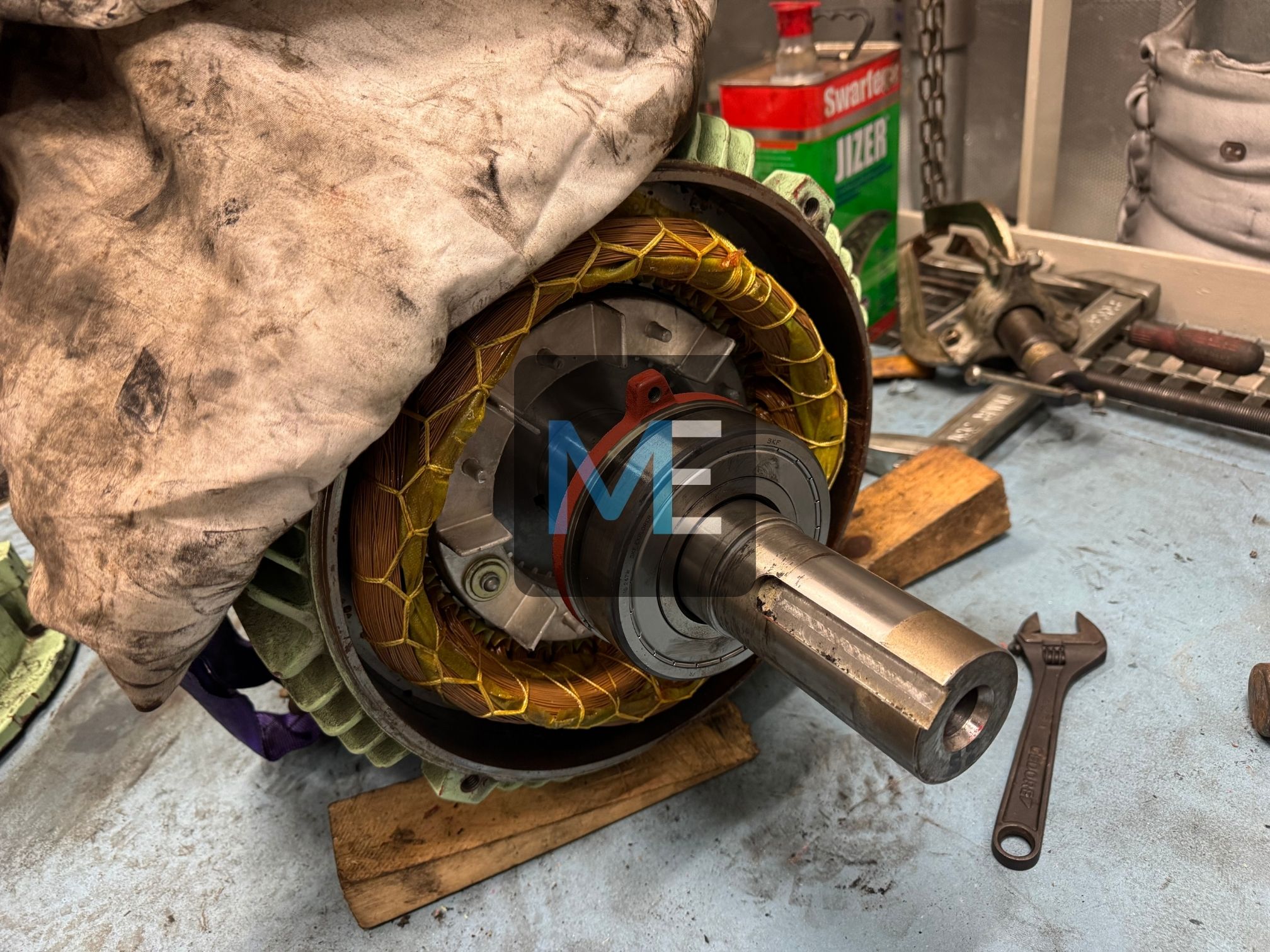 Major repair of the suction fan for the engine room