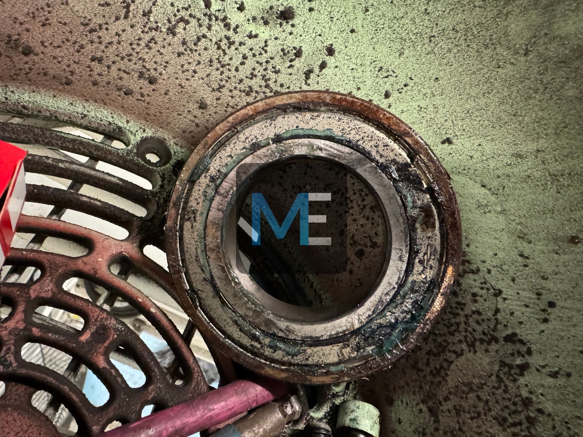 Major repair of the suction fan for the engine room