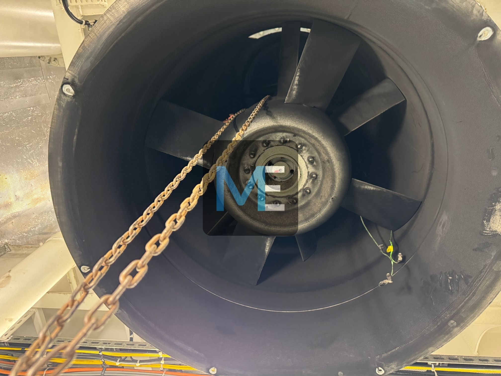 Major repair of the suction fan for the engine room