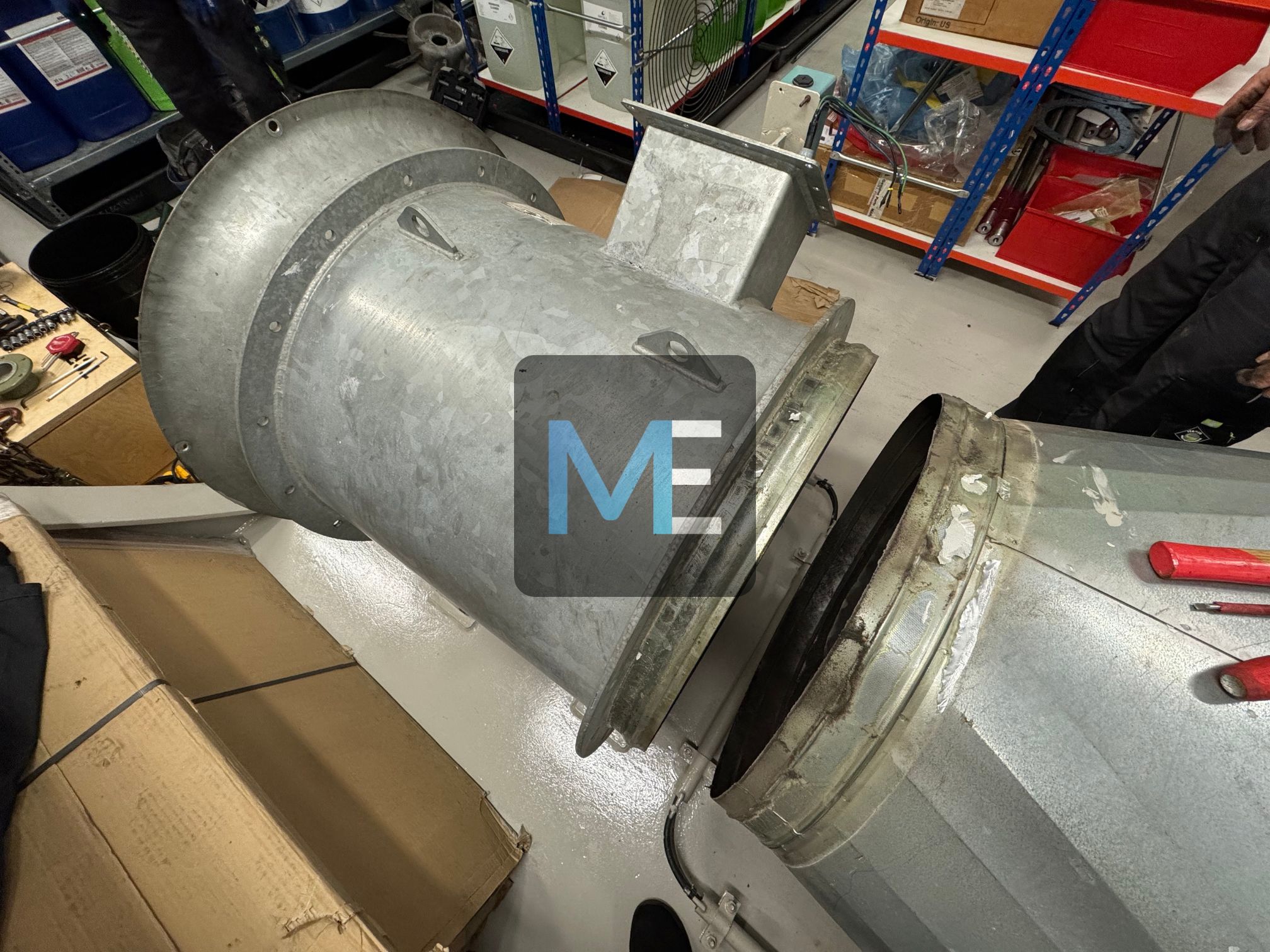 Major repair of the suction fan for the engine room