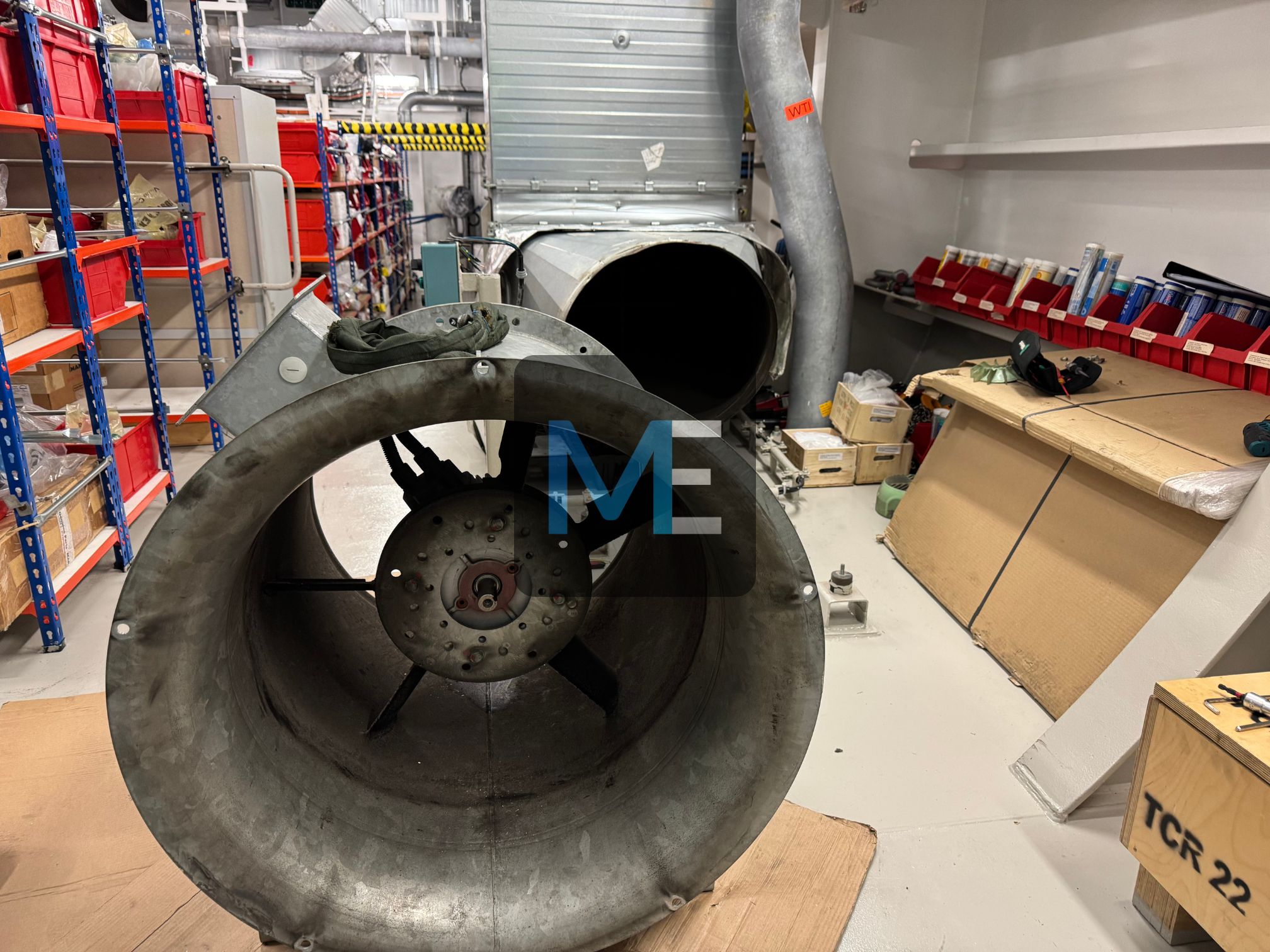 Major repair of the suction fan for the engine room
