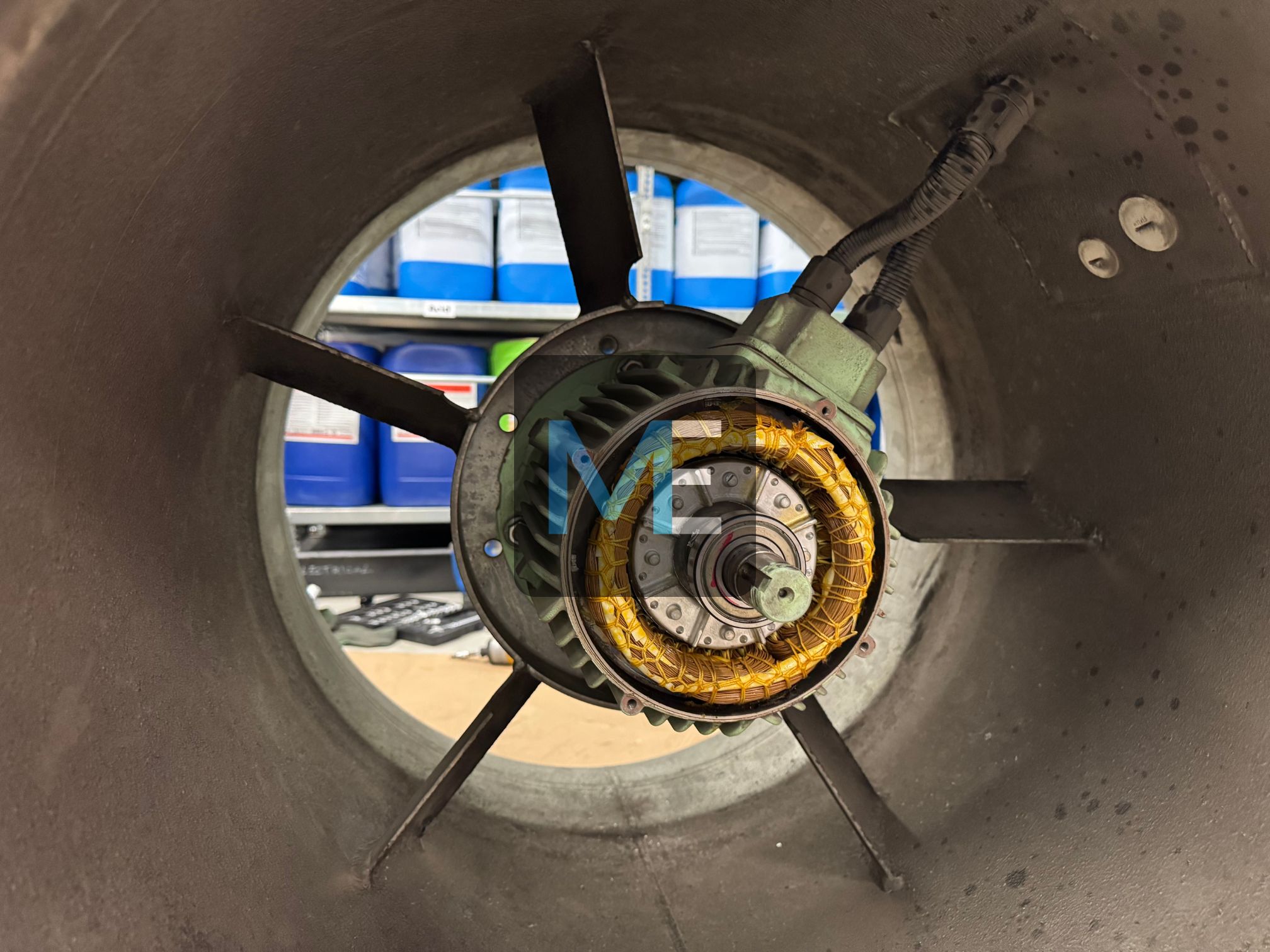 Major repair of the suction fan for the engine room