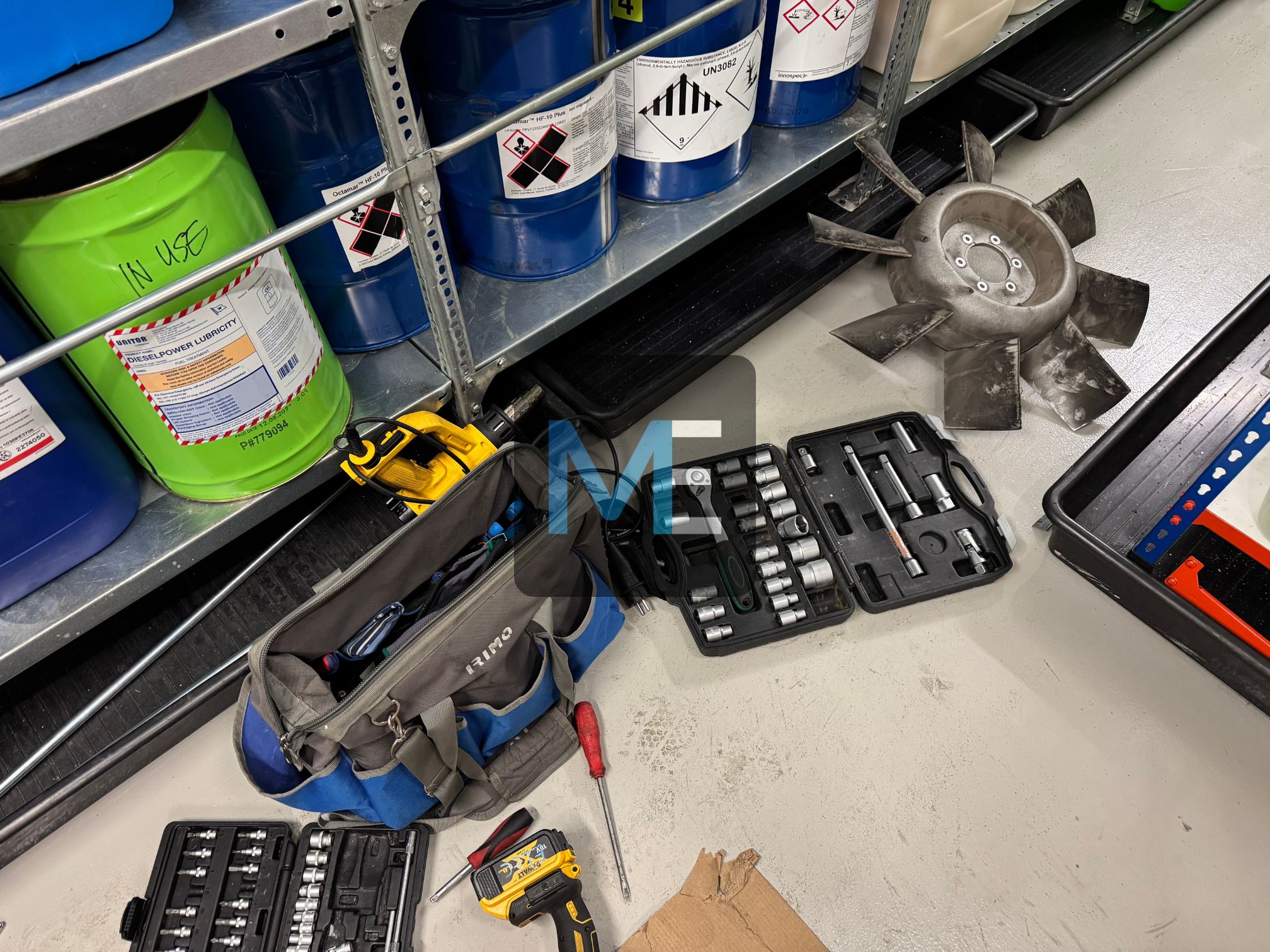 Major repair of the suction fan for the engine room