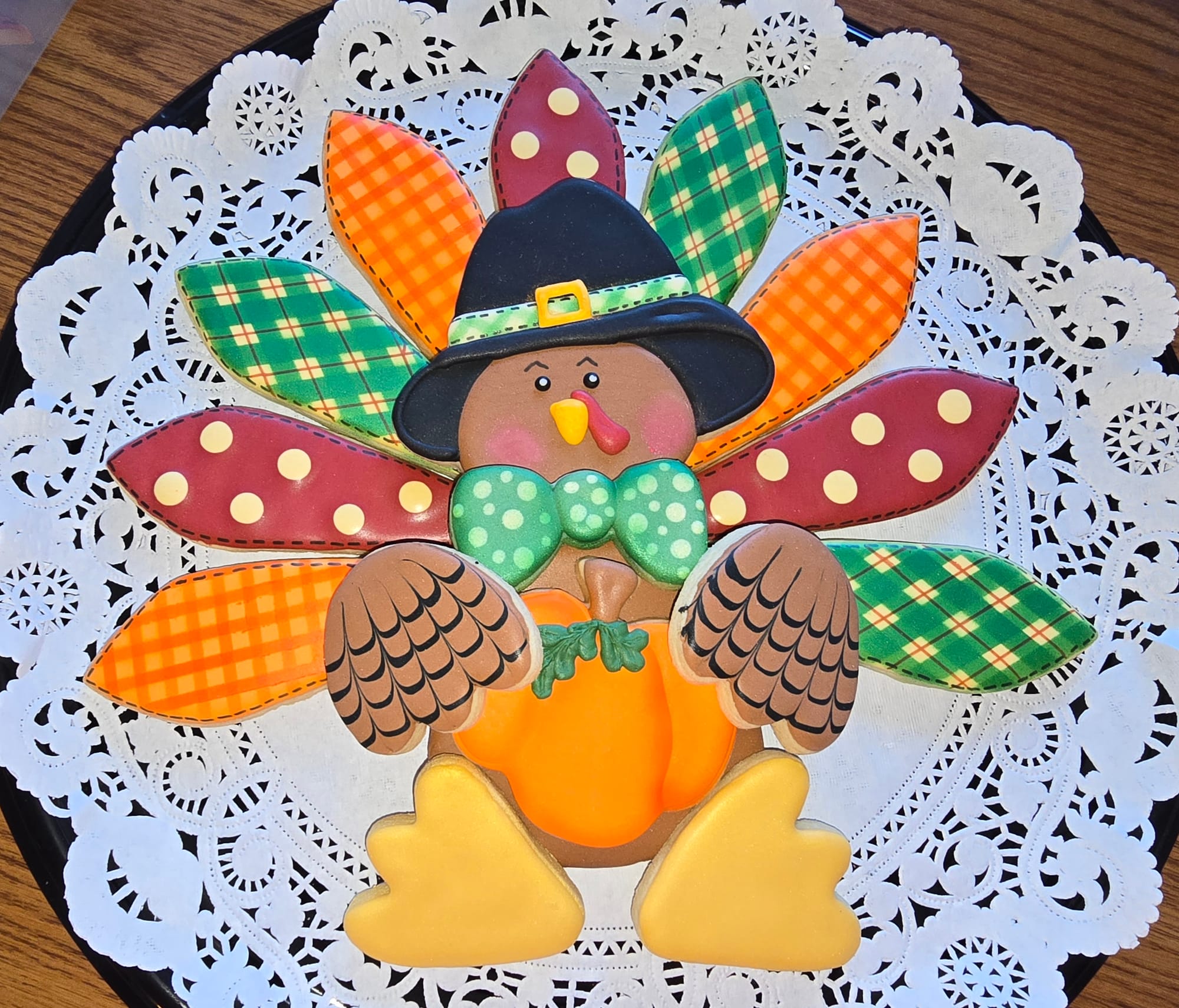 Thanksgiving turkey cookie platter.