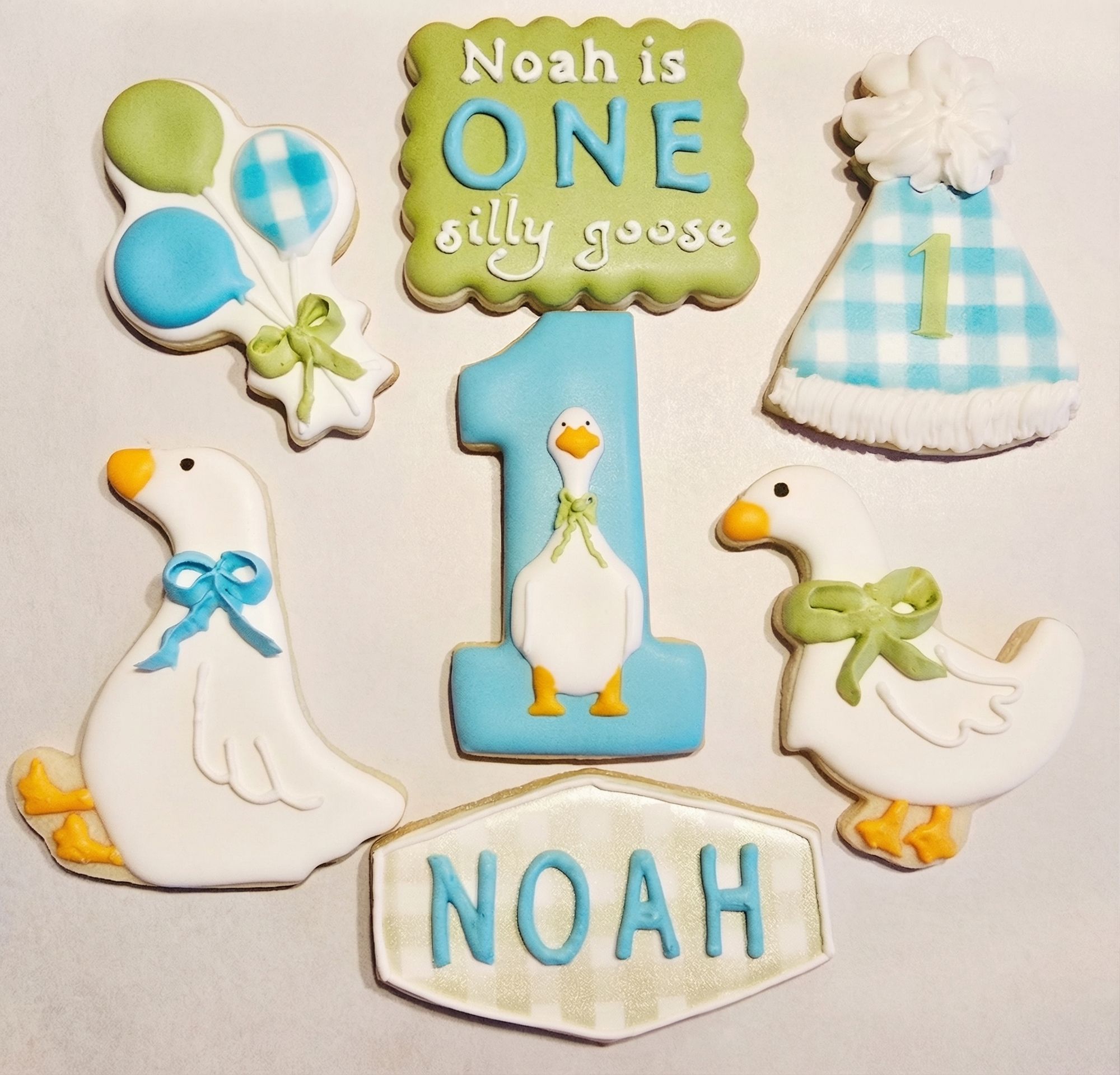 One Silly Goose First Birthday Cookies